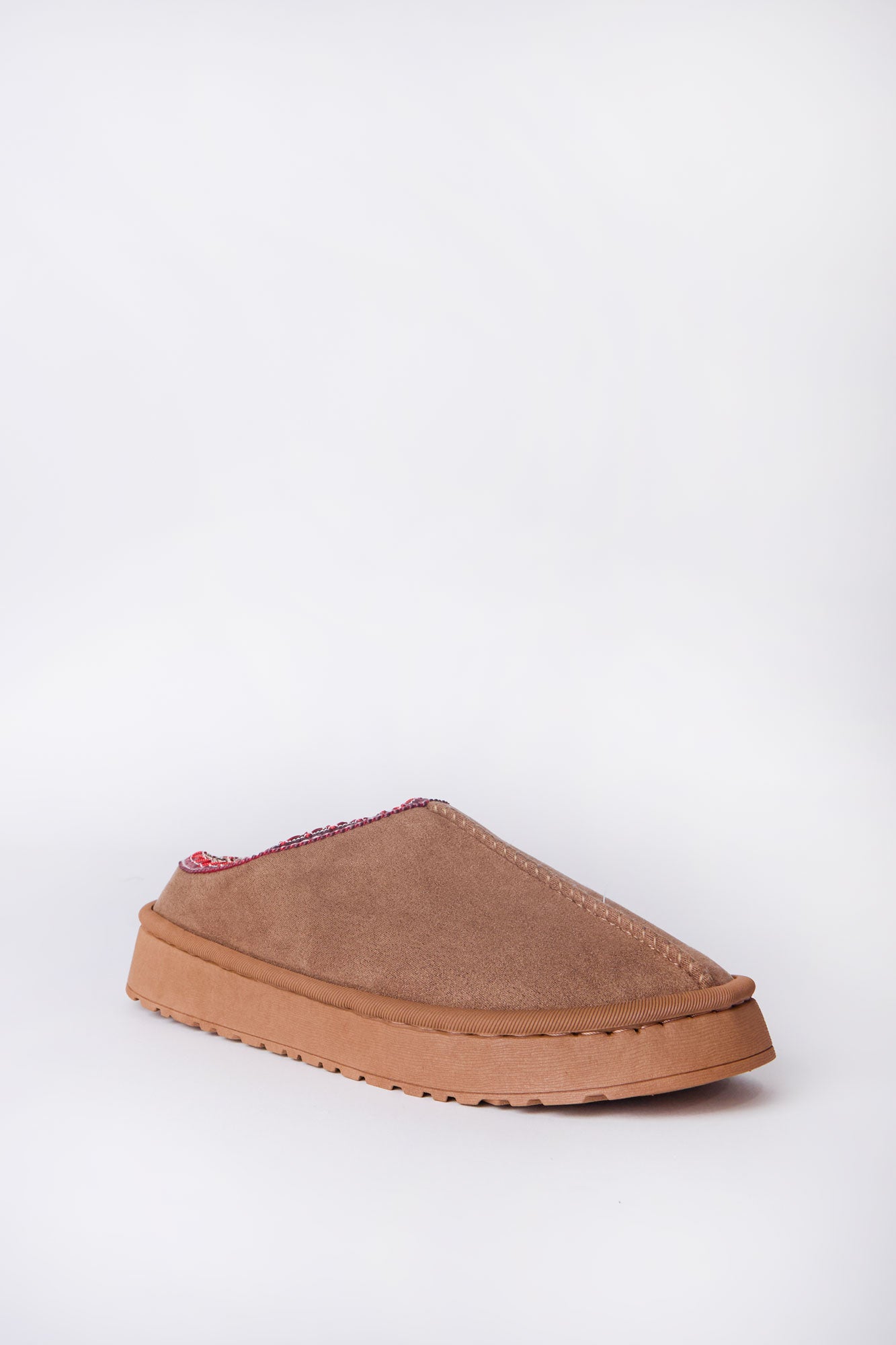 Pantoufles en faux daim