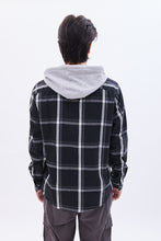 North Western Hooded Plaid Flannel Overshirt thumbnail 4