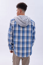 North Western Hooded Plaid Flannel Overshirt thumbnail 7