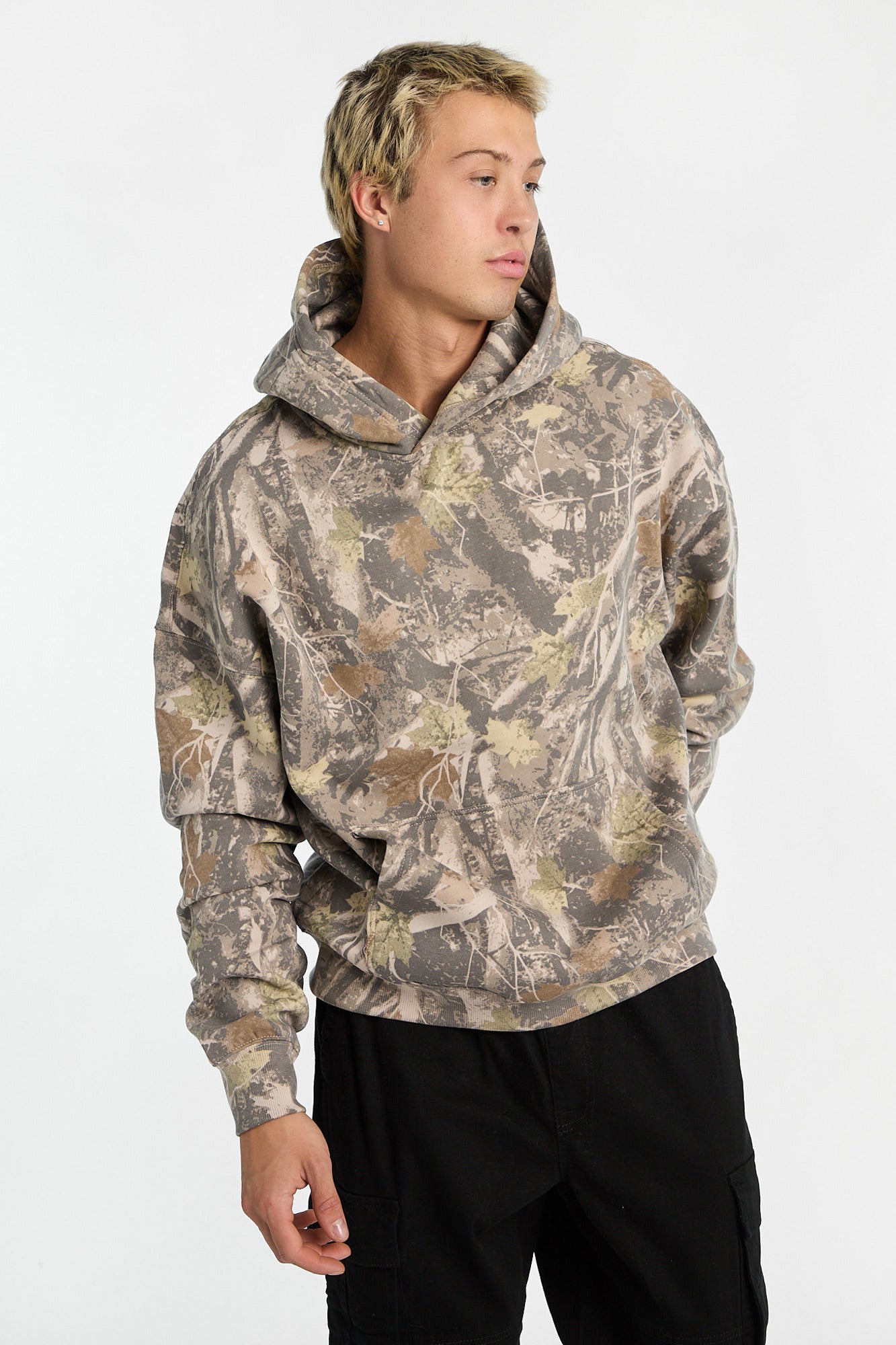 North Western Tree Camouflage Boxy Hoodie
