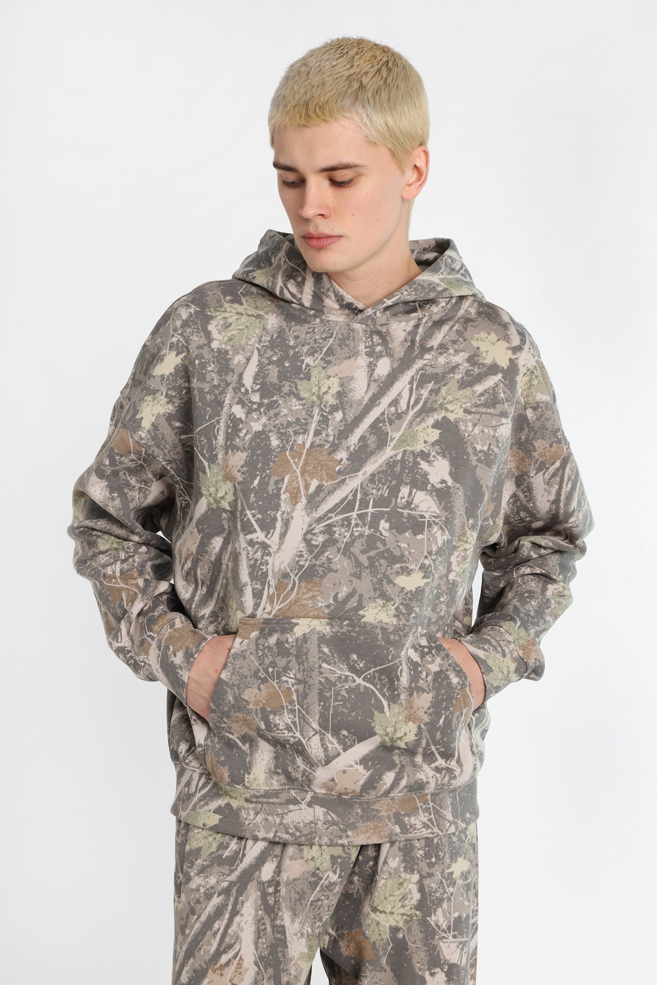 North Western Tree Camouflage Boxy Hoodie