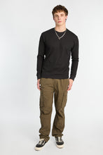 Thermal Waffle Knit Crew Neck Long Sleeve Tee thumbnail 5