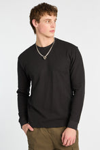 Thermal Waffle Knit Crew Neck Long Sleeve Tee thumbnail 2
