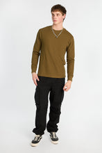 Thermal Waffle Knit Crew Neck Long Sleeve Tee thumbnail 24