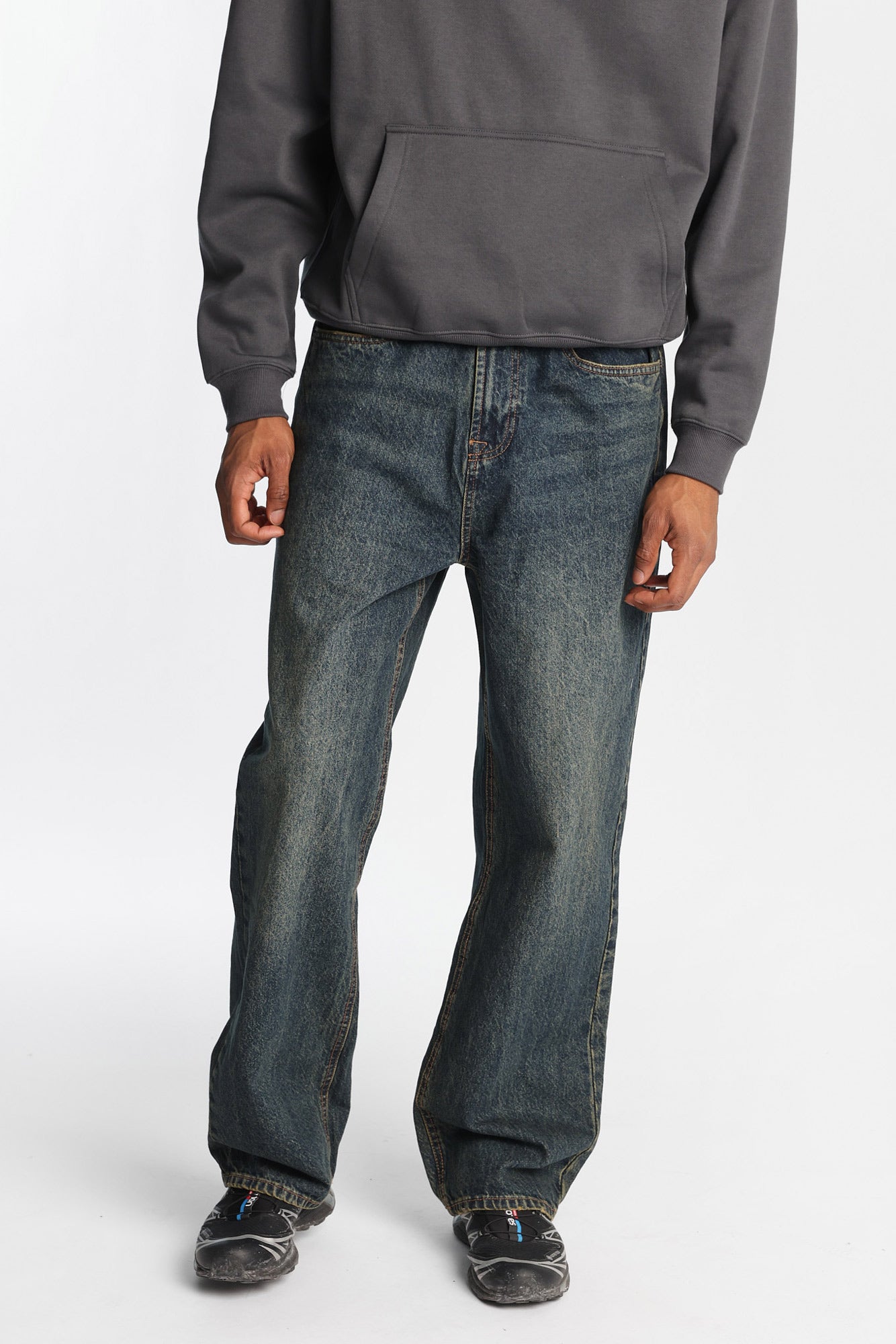 Embroidered Skater Jeans