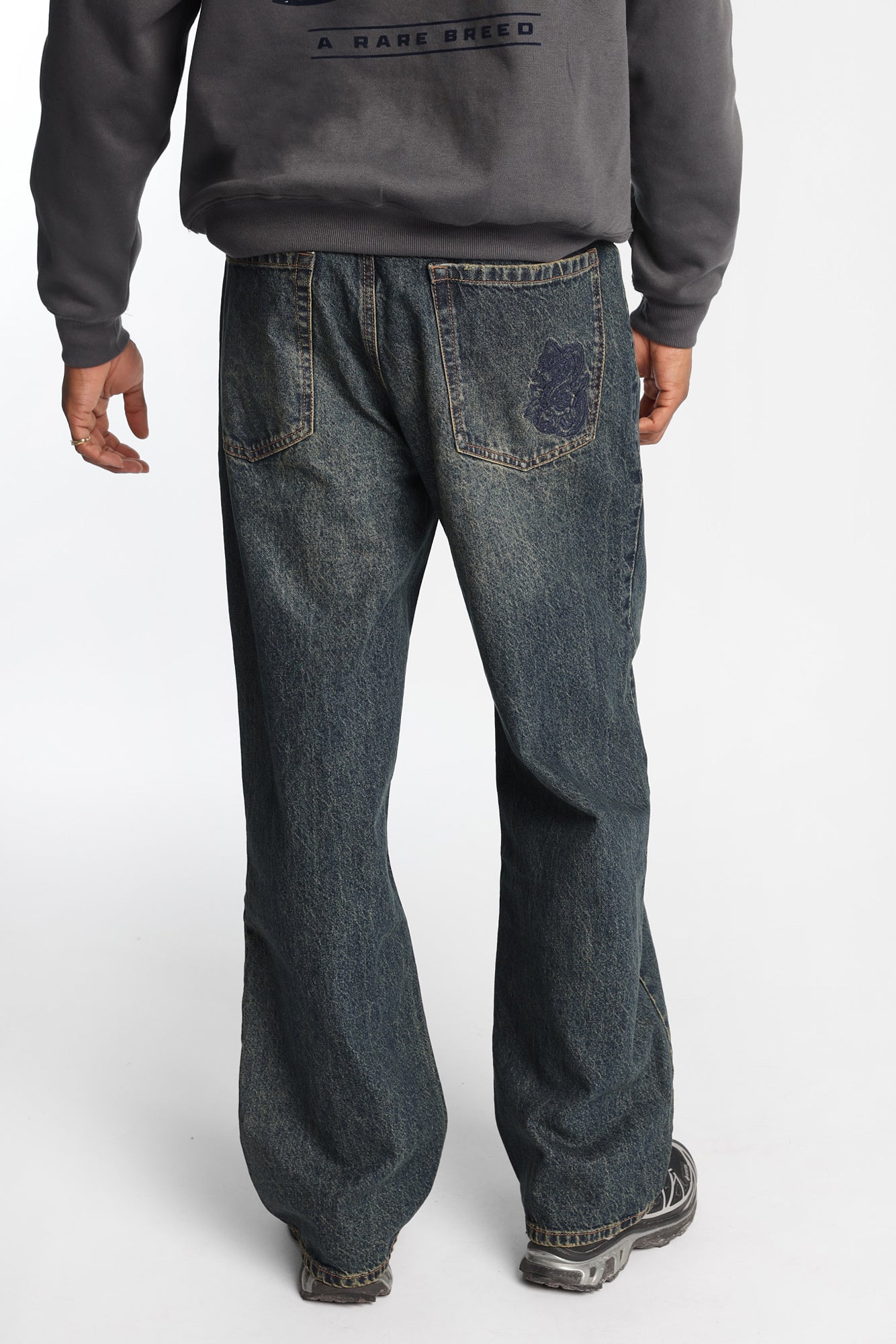 Embroidered Skater Jeans