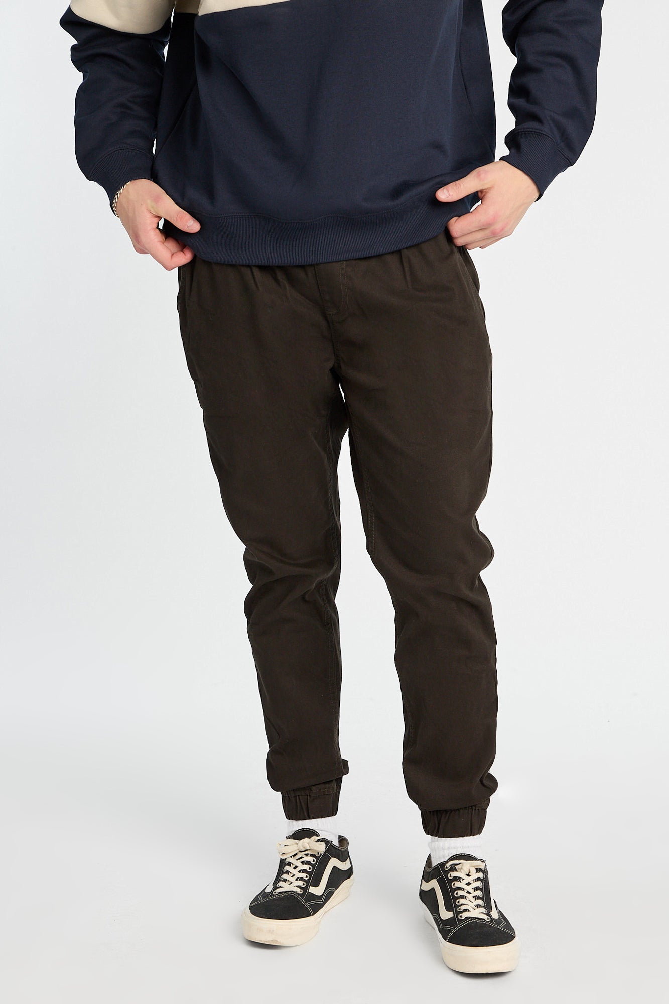Slim Cinched Bottom Twill Jogger