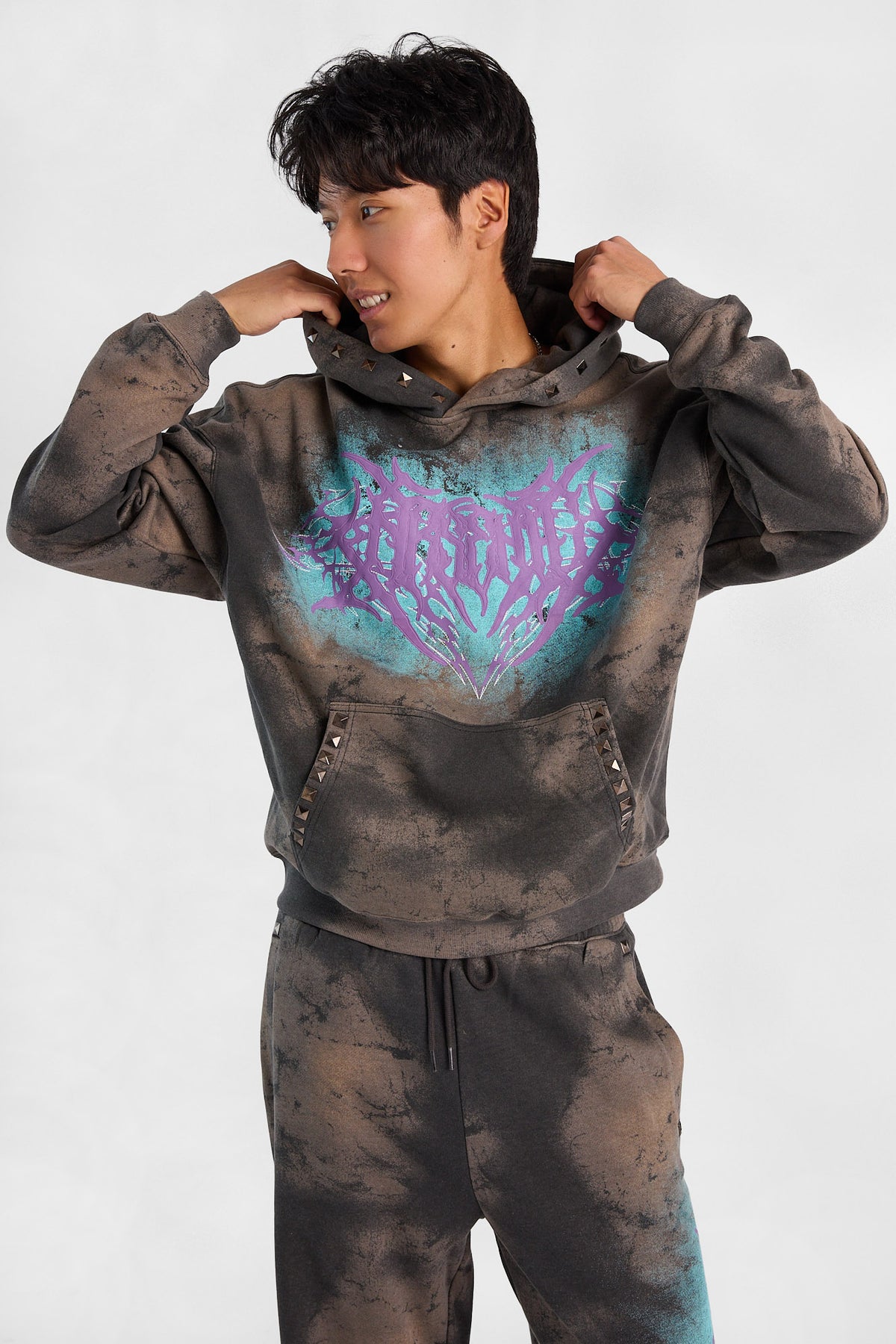 Arsenic Spray Paint Graphic Boxy Hoodie