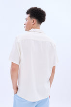 Linen-Blend Short Sleeve Button-Up Shirt thumbnail 8