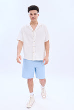 Linen-Blend Short Sleeve Button-Up Shirt thumbnail 9