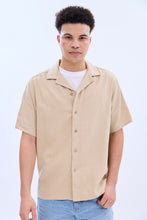 Linen-Blend Short Sleeve Button-Up Shirt thumbnail 1