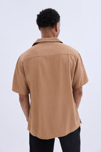 Linen-Blend Short Sleeve Button-Up Shirt thumbnail 12