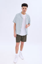 Linen-Blend Short Sleeve Button-Up Shirt thumbnail 17