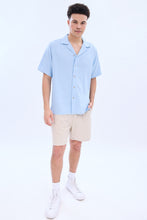 Linen-Blend Short Sleeve Button-Up Shirt thumbnail 21