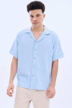 Linen-Blend Short Sleeve Button-Up Shirt thumbnail 18