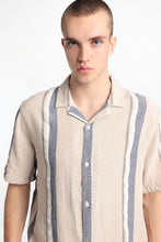 Thick Striped Gauze Cotton Button-Up Shirt thumbnail 6
