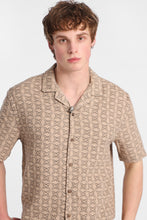 Textured Geometric Floral Short Sleeve Shirt thumbnail 2