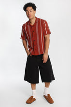 Chemise de tricot à rayures manches courtes thumbnail 5
