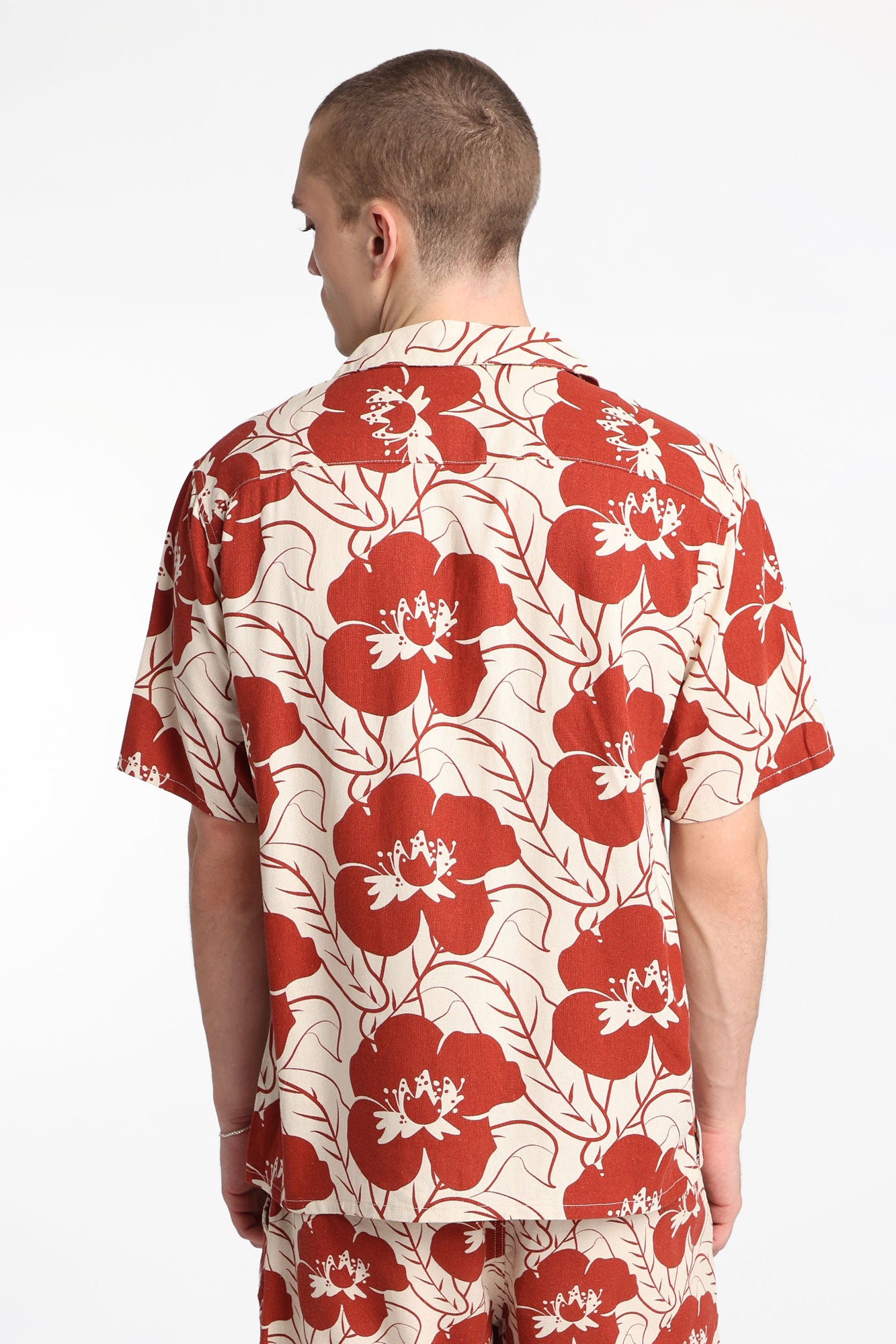Linen-Blend Floral Button-Up Shirt – Bluenotes