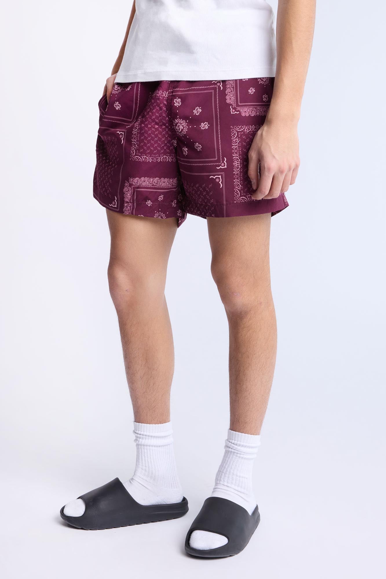 Shorts de nage imprimé Bandana