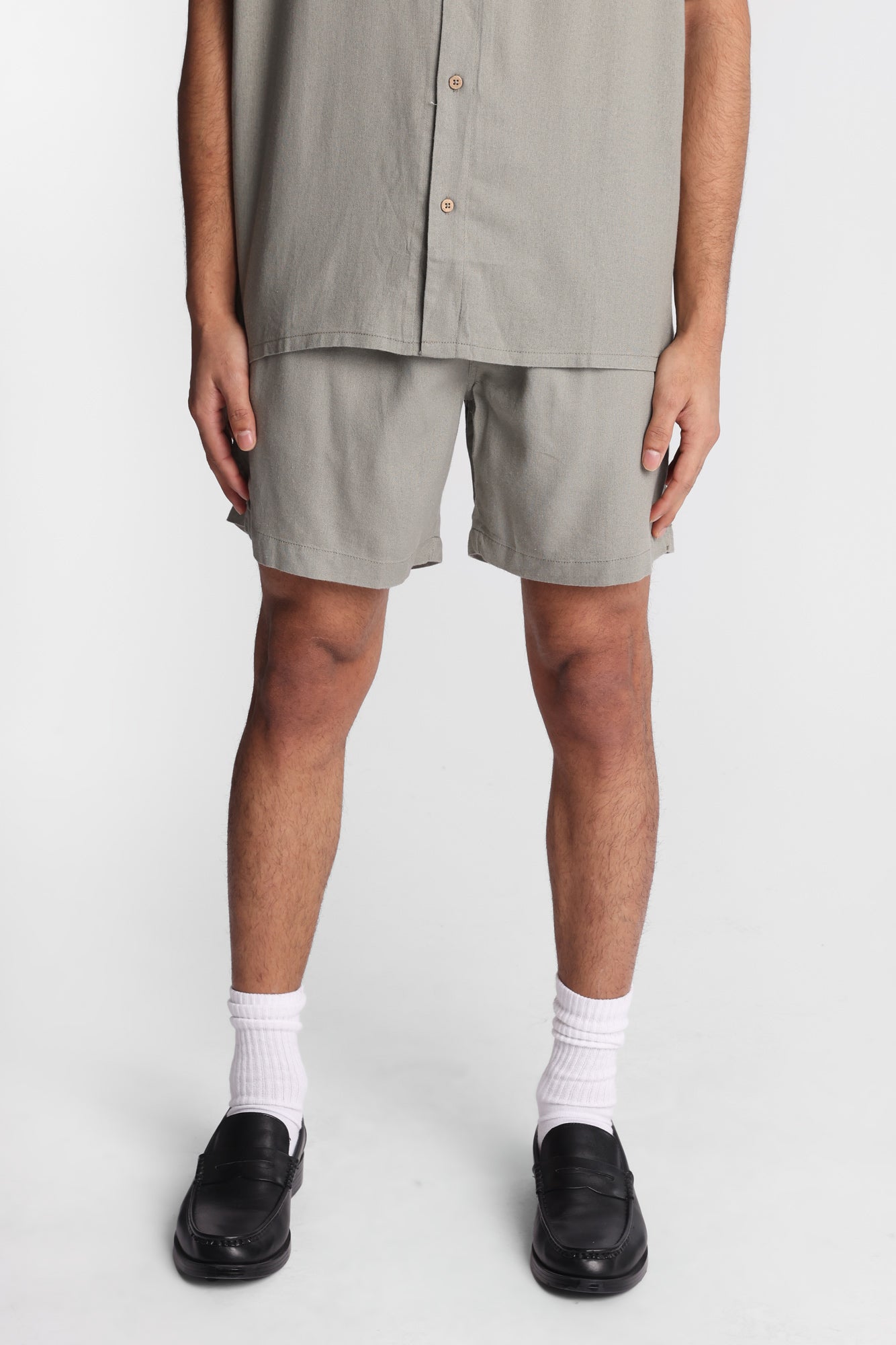 Linen-Blend 7" Shorts