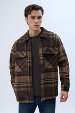 North Western Zip-Up Plaid Shacket thumbnail 1