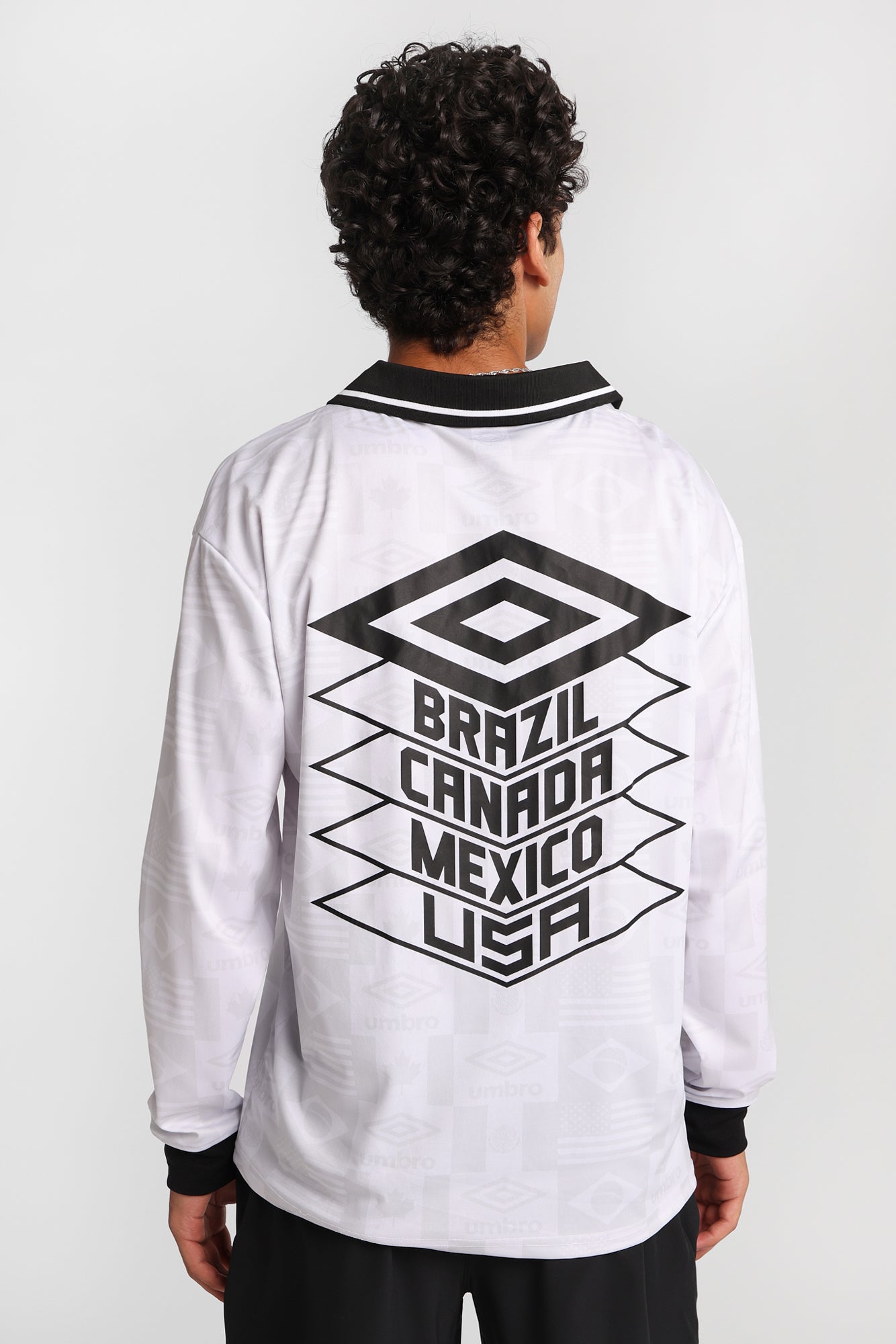 Umbro World's Game Graphic Long Sleeve Polo Jersey – Bluenotes