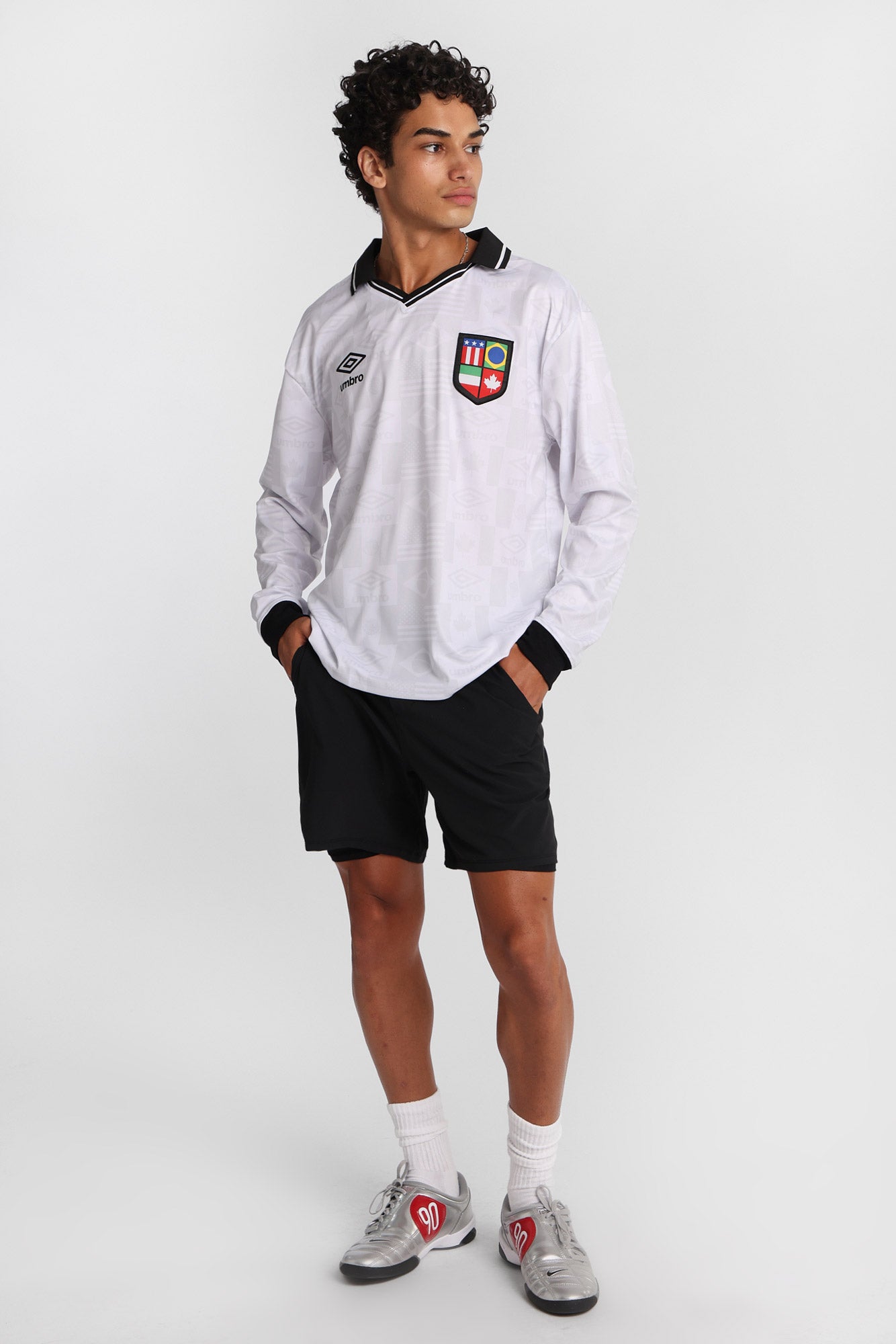 Umbro World's Game Graphic Long Sleeve Polo Jersey – Bluenotes