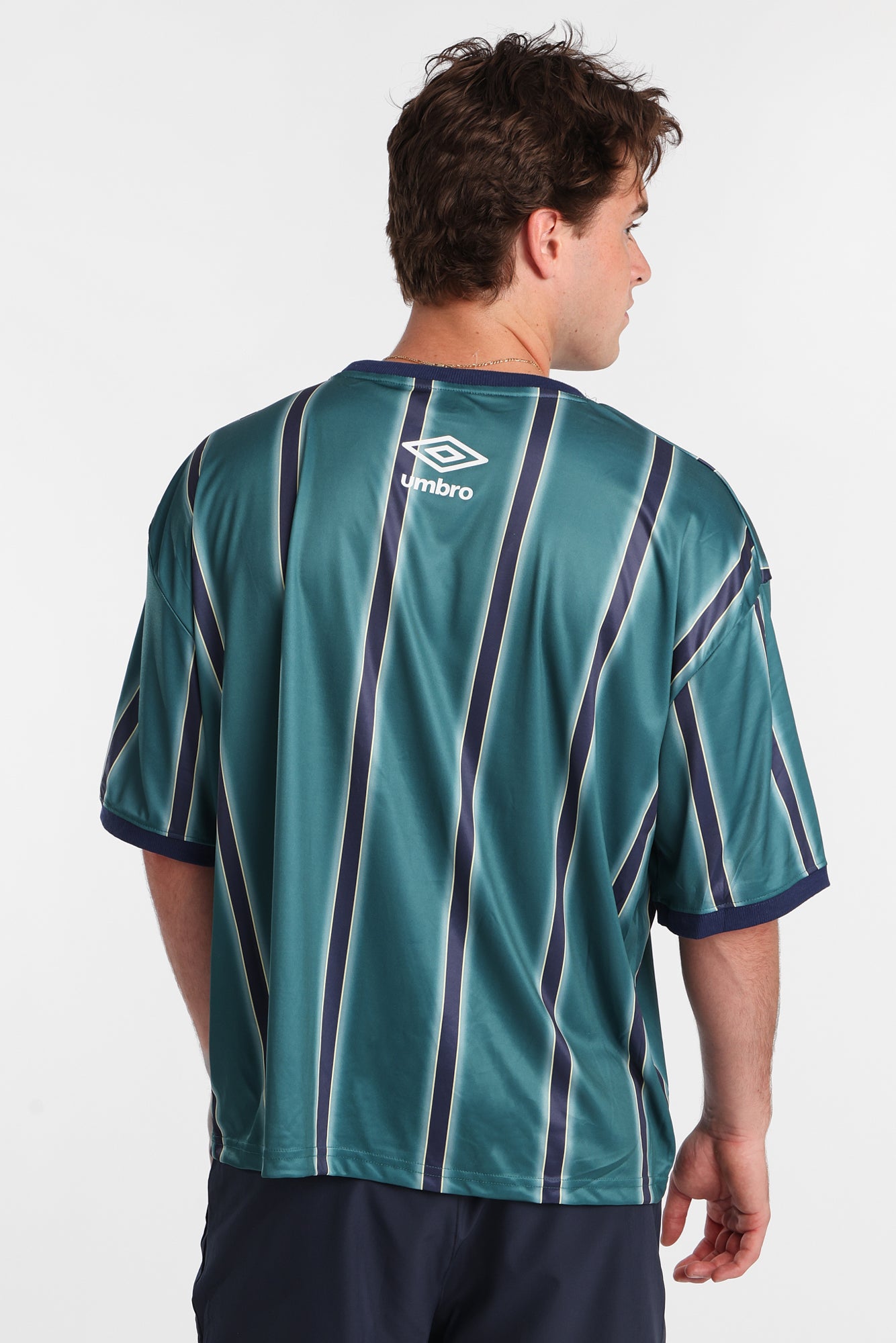 Umbro Large Logo Striped Tee – Bluenotes