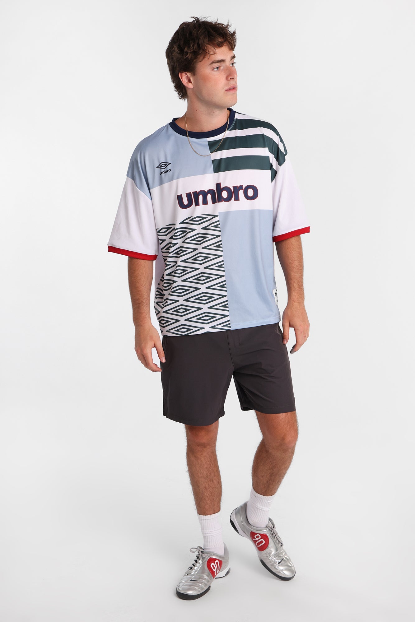 Umbro Large Logo Striped Tee – Bluenotes