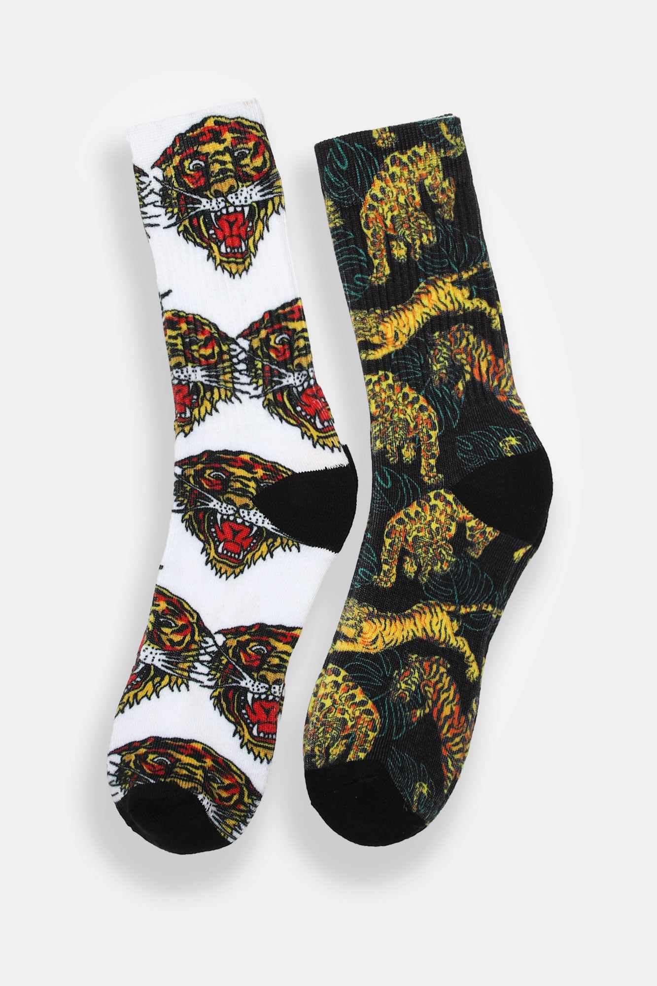Ed Hardy Tigers Printed Crew Socks 2-Pack