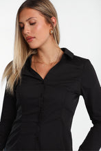 Button-Up Tie-Back Long Sleeve Shirt thumbnail 3