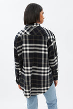 Plaid Button-Up Relaxed Shirt Jacket thumbnail 9