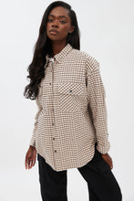 Plaid Button-Up Relaxed Shirt Jacket thumbnail 5