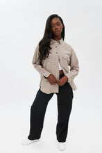 Plaid Button-Up Relaxed Shirt Jacket thumbnail 10