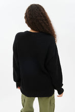 Waffle Knit Crew Neck Oversized Pullover Sweater thumbnail 13