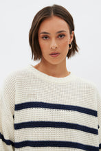Waffle Knit Crew Neck Oversized Pullover Sweater thumbnail 7