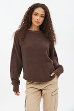 Waffle Knit Crew Neck Oversized Pullover Sweater thumbnail 9