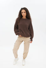 Waffle Knit Crew Neck Oversized Pullover Sweater thumbnail 14