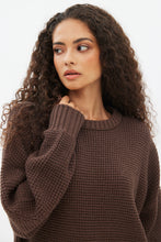 Waffle Knit Crew Neck Oversized Pullover Sweater thumbnail 15
