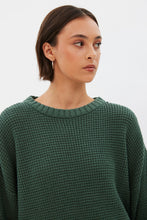 Waffle Knit Crew Neck Oversized Pullover Sweater thumbnail 19