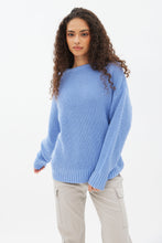 Waffle Knit Crew Neck Oversized Pullover Sweater thumbnail 1