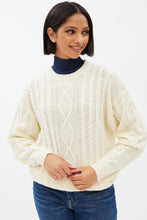 Cable Knit Crew Neck Pullover Sweater thumbnail 1