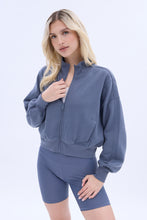 Sweatshirt midi zippé à faux col UNPLUG par Bluenotes thumbnail 16