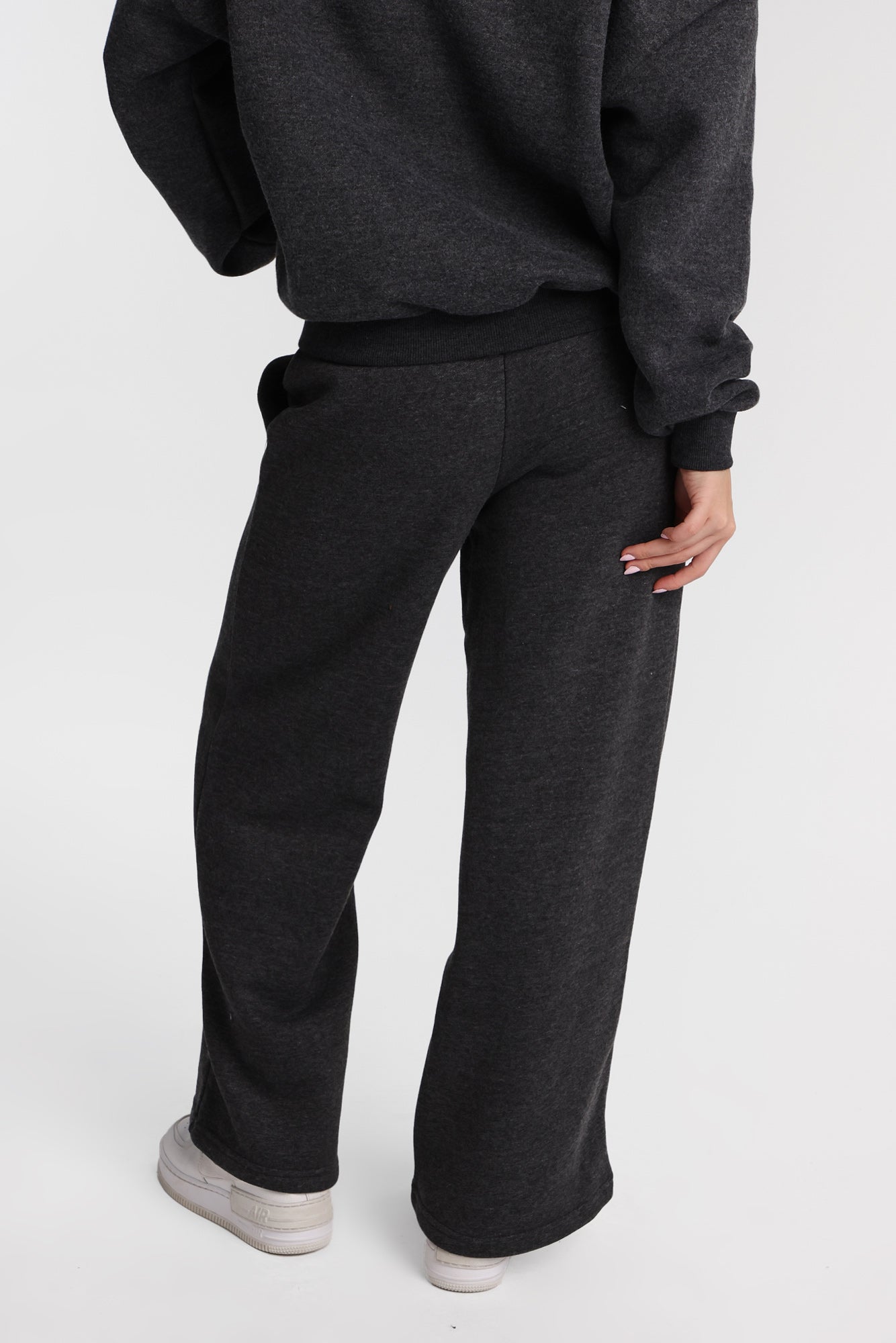 Fleece Wide Leg Drawstring Sweatpants