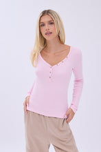 Long Sleeve Henley Top thumbnail 1