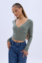 Super Soft Wrap Front Long Sleeve Top thumbnail 6