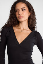 Long Sleeve Hooded V-Neck Top thumbnail 3