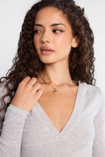 Long Sleeve Hooded V-Neck Top thumbnail 7