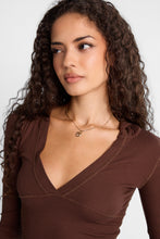 Long Sleeve Hooded V-Neck Top thumbnail 11
